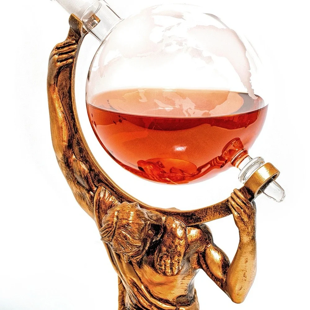 Atlas Gold Whiskey Decanter Set